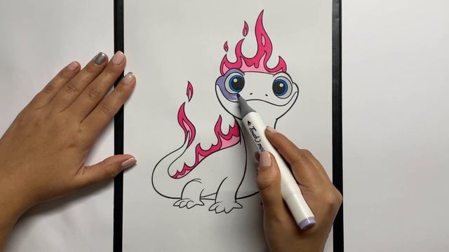 Frozen Bruni Salamander Coloring Page ❄️ | Coloring Videos For Kids #coloring #frozen смотреть онлайн