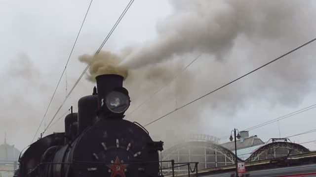 Витебский вкз. Паровоз Э под парами