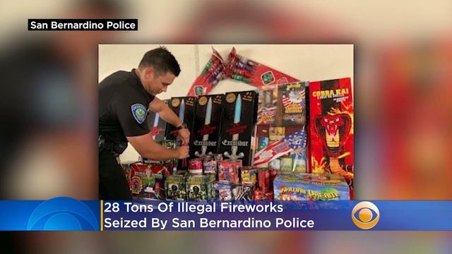 28 Tons Of Illegal Fireworks Seized By San Bernardino Police, County Fire смотреть онлайн