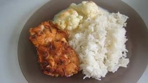 Цветная капуста, рис и рыба. Маринкины творинки. Всем МИРА и Добра!