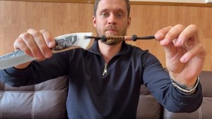 Впервые!!! Скримшоу на рукояти! Нож Гектор.