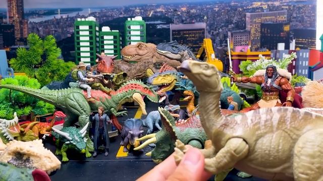 DINOSAURS LINE UP: Rajasaurus, Concavenator, Indoraptor, Brachiosaurus, Iguanodon, Dilophosaurus смотреть онлайн