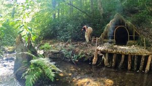 ХАКАН 3 DAYS solo survival CAMPING. CATCH and COOK, Fishing. Giant MUSHROOM. Building BUSHCRAFT SHEL