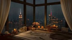4K Cozy Bedroom in New York City with Jazz Music for Relax and Study.mp4