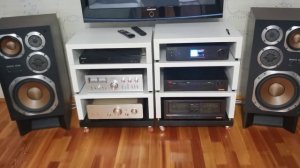 Усилитель Onkyo P308 +M508 с акустикой Diatone DS-505.