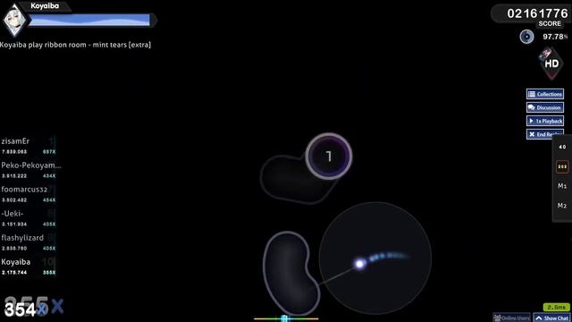 osu! | ribbon room - mint tears [Extra] 5.34⭐ | +HD смотреть онлайн