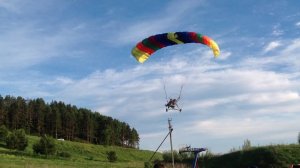 Тобольск. Посадка аэрошюта. Aerochute landing.