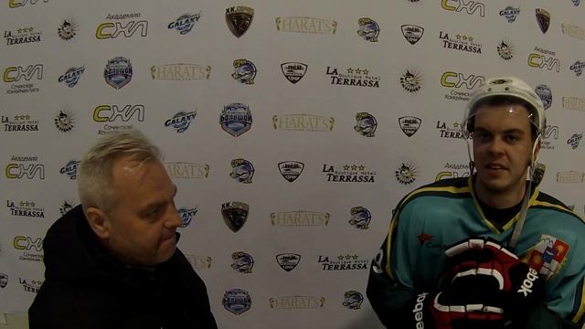 Лучший игрок матча Андрей Скворцов (12.12.2015)