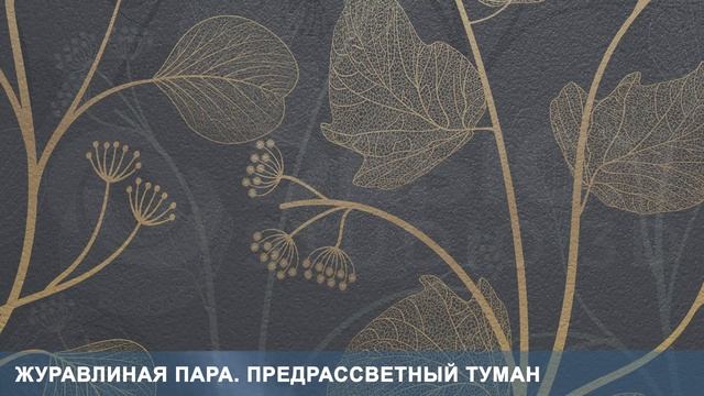 3D Фотообои «Журавлиная пара. Предрассветный туман»
