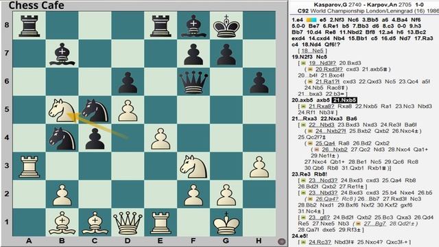 #16 Kasparov vs Karpov: World Chess Championship 1986 | RuyLopez Opening | game 16