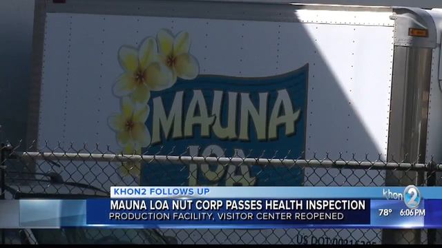 Mauna Loa Macadamia Nut facility deemed safe after E. coli scare смотреть онлайн