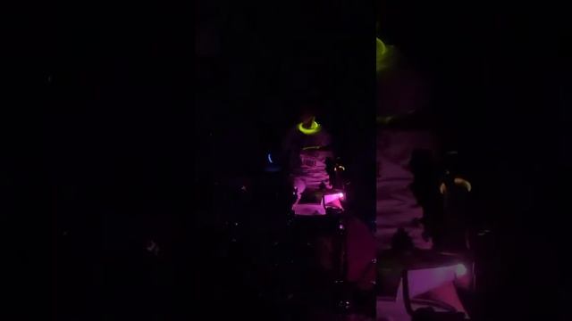 Me playing drums with my glow drumsticks and glow sticks in the dark for international neon day ☺️ смотреть онлайн