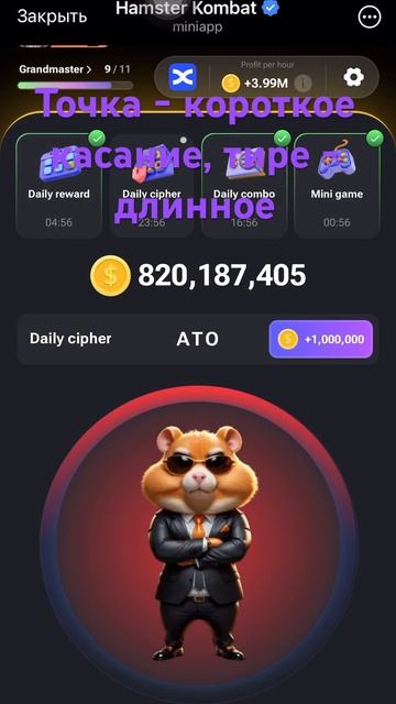 Шифр дня от 30 июля#hamsterkombat #хомяк #dailycipher #шифр #шифрхомяк