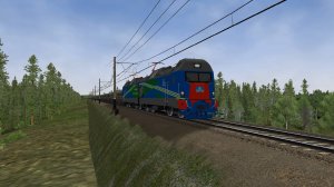 2эс8-501 с думпкарами в Openrails