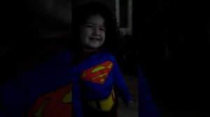 Freya Christmas prezzie Supergirl costume saving the day 2016