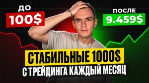 Как выйти на СТАБИЛЬНЫЕ 1000$ с трейдинга в крипте ежемесячно.