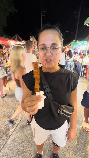 Шашлык из крокодила🐊 #thailand #aligator #mukbang #таиланд #самуи #крокодилы #мясо #рынок #samui
