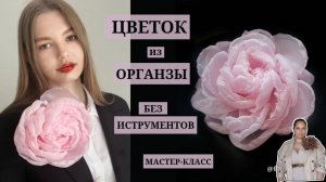 Цветок из органзы. Брошь из органзы своими руками.