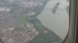 Полет над Новосибирском и посадка