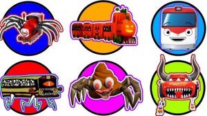 KUMPULAN MONSTER ❗️❗️ Lightning McQueen Monster Eater, Spider Poop Head, Hallowen Train, Thomas ...