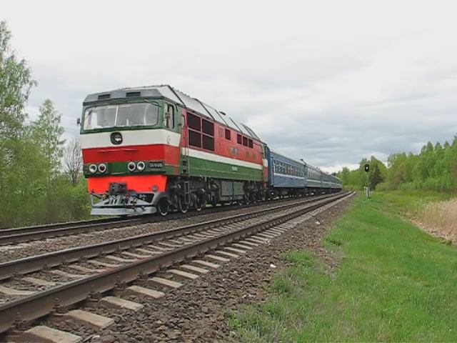 ТЭП70-0206 (БЧ, ТЧ-15 Орша) с поездом №65 Мурманск - Минск (БЧ)