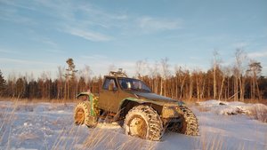 Разведка маршрута к достопримечательностям на снегоболотоходе. 30км за три часа по зимнему лесу.