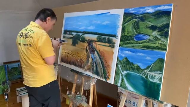 Сурт art. Пешем одновременно несколько картин по «Методу Яшуркаева» 2-этап.