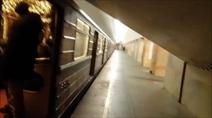 Новогодний электропоезд метро 81-710 "ЕЖ-3 №70 на станции метро Китай Город,ТКЛ.