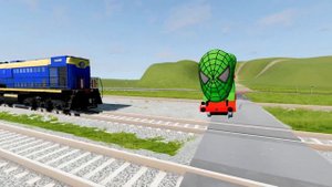 Big & Small HULK Spider-Man the Tank Engine vs Train | BeamNG.Drive