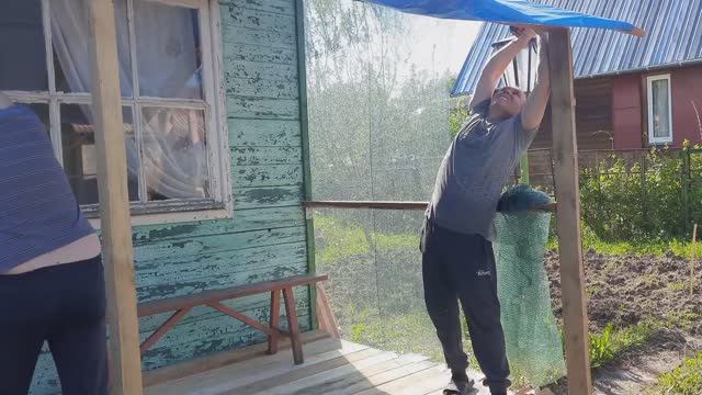 Старая Дача   делаем навес, банька, огород