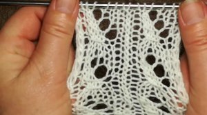 Шикарный Узор спицами для палантина  Новогодний. МК Простой Узор + схема