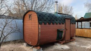 Бани бочки из кедра в Самаре от производителя. Отзыв квадро баня из кедра 4 метра