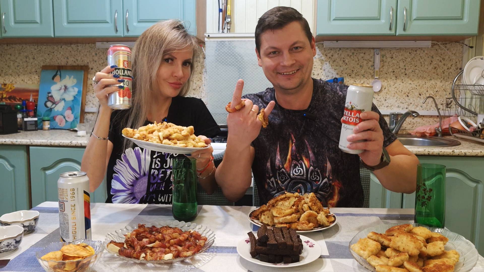 МУКБАНГ 😋 | Пробуем наши ДОМАШНИЕ ЗАКУСКИ к пиву 🍺🥓 | Готовить самим или покупать?