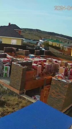 Строительство дома из теплой керамики. #таймлапс #timelapse