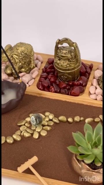Мини Дзен сад камней с песком #медитация #подарок #подарокмаме #релаксация #японскийсад