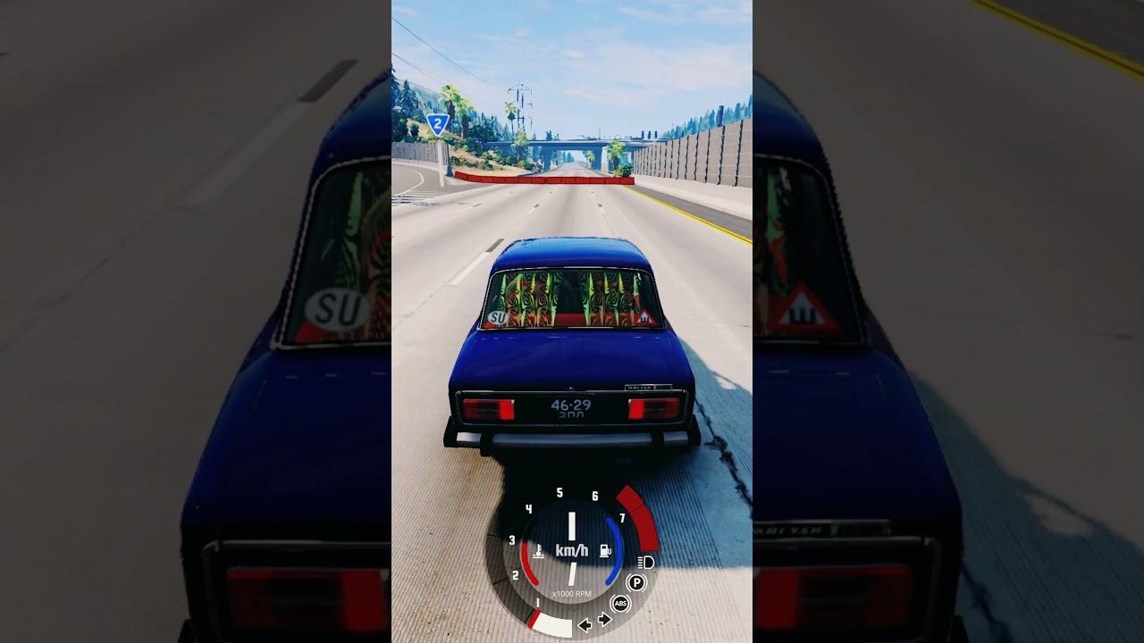 Проверка тормозов Ч5 (Российский АВТОПРОМ) BeamNG Drive #shorts #beamng #youtube #врек #хочуврек #1k