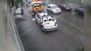 ДТП, погони с смайлы эмодзи Дудл