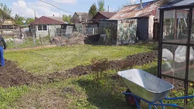 Старая дача. 13 мая, работа на участке