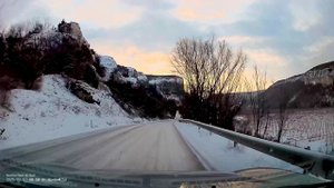Зимнее утро в Крыму после сильного снегопада