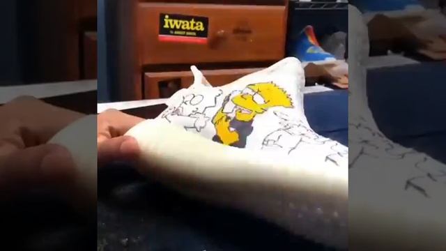 Coming Soon The Simpson Family Custom Sneaker Yeezy - Tattoo Shoes смотреть онлайн