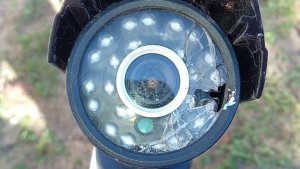 Вова Кропп выстрелил  в камеру видеонаблюдение соседей.