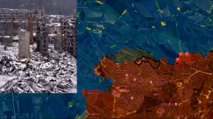 Карта боевых действий. Торецк(Дзержинск) взят. Вид на город с воздуха