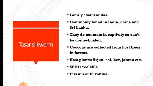 Species of silkworm ( Sericulture Full Notes) Entomology
