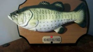 BIG MOUTH BILLY BASS*ANIMATED SINGING FISH.
