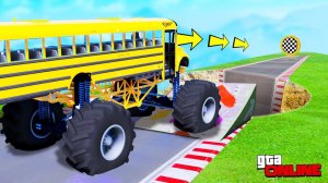 СМОЖЕТ ЛИ АВТОБУС НА БОЛЬШИХ КОЛЁСАХ ПЕРЕЛЕТЕТЬ ГИГАНТСКУЮ ЯМУ В ГТА 5 ? - ЭКСПЕРИМЕНТЫ В GTA 5