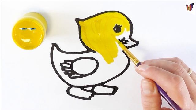 Как нарисовать УТОЧКУ / мультик раскраска УТОЧКА для детей / Раскраски малышам смотреть онлайн