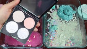 Слаймы Смешиваем мятный и розовый цвет! Увлекательное видео со слаймом!