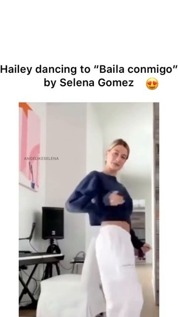 😱Hailey Bieber Dancing to Baila Conmigo by Selena Gomez😁 смотреть онлайн