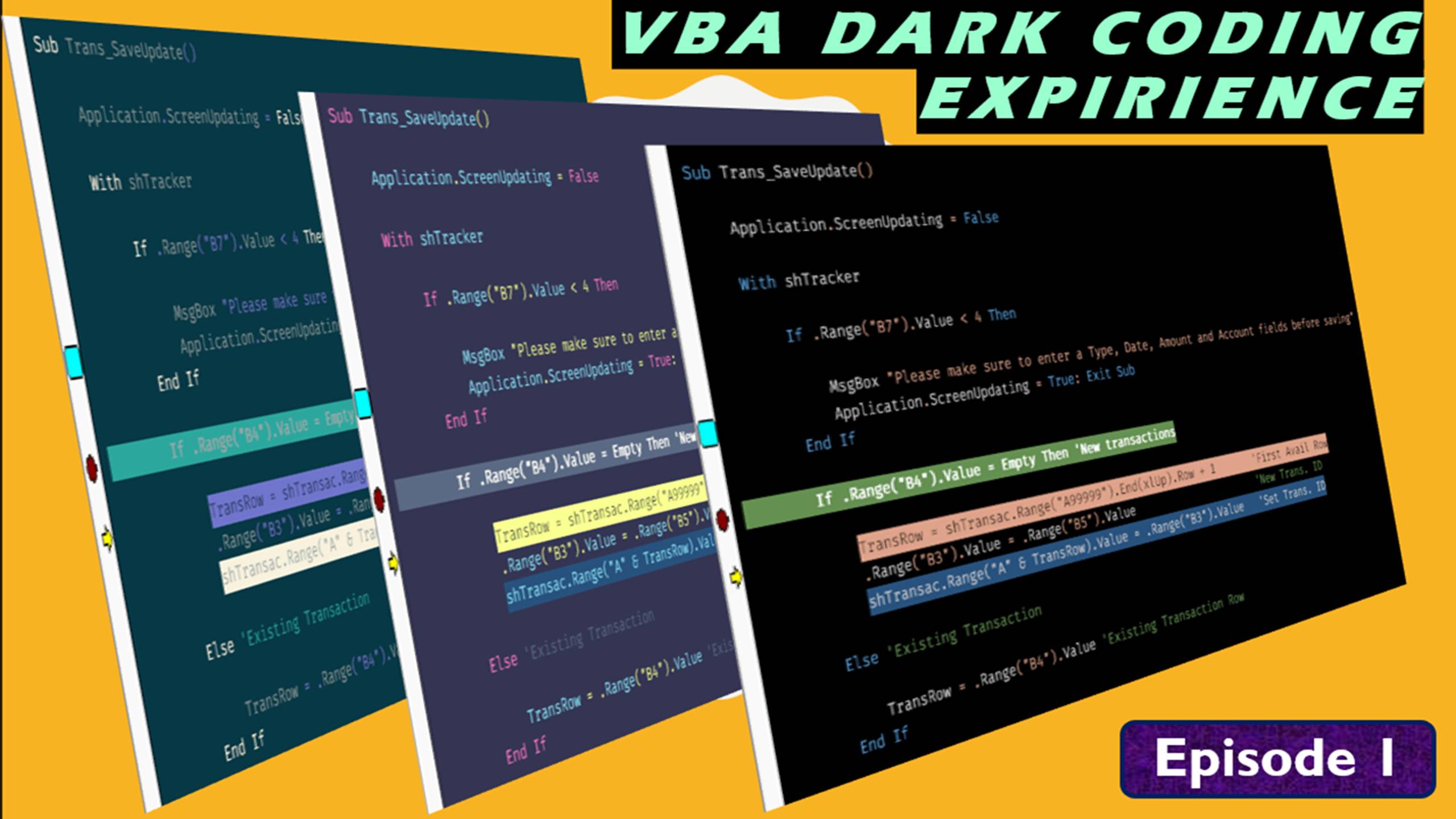 VBA. Настройка темных тем VS code: Inspired, Solarized, Dracula в редакторе Visual Basic Editor