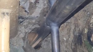 Замена участка трубы в перекрытии